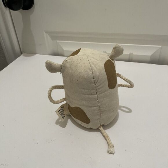 Panda Crate Baby Mooing Cow Educational Shaker Sound Stuffed Canvas Toy 6” - Picture 6 of 10